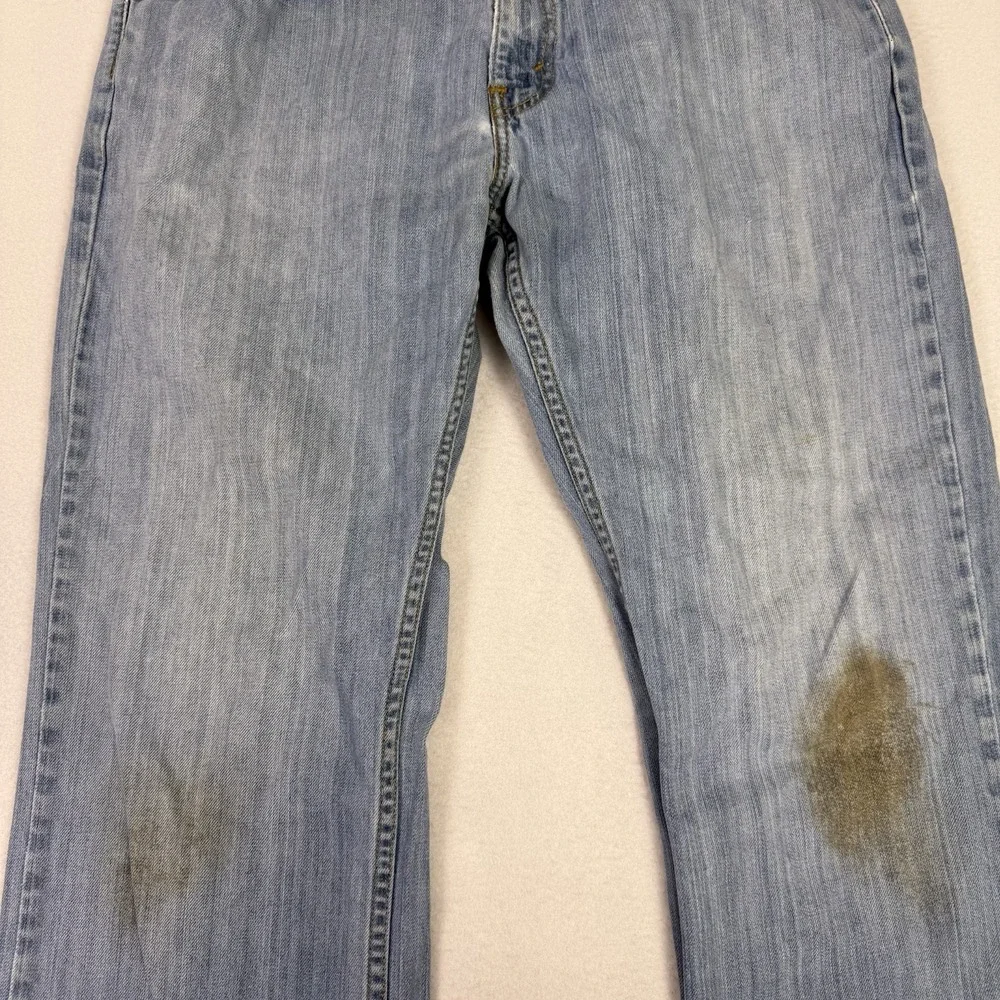 Levi's 559 Relaxed Straight Jeans Men's 34x32 Light‎ Wash Distressed Denim